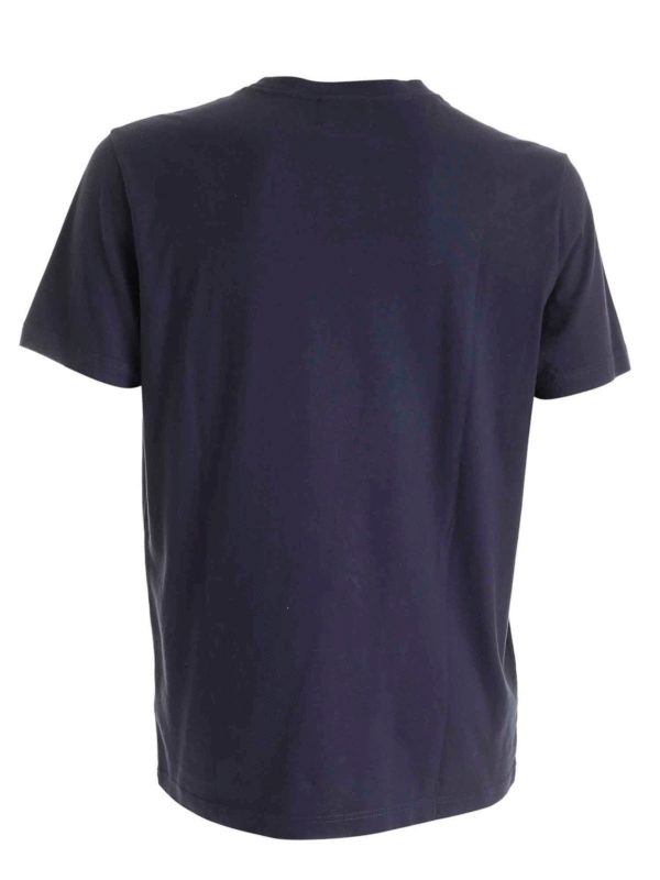 DONDUP: t-shirt online - T-shirt blu con logo in metallo