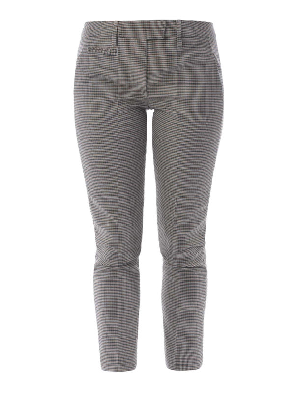 DONDUP: Tailored & Formal trousers - Micro check wool Perfect trousers