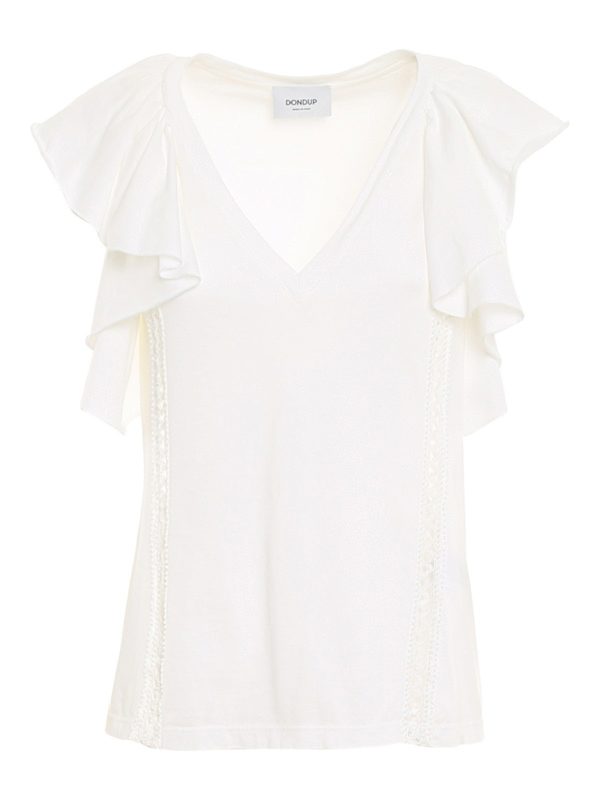 DONDUP: Tops y camisetas sin mangas - Top - Blanco