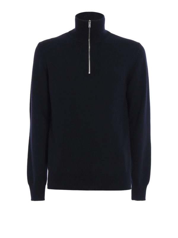 DONDUP: Turtlenecks & Polo necks - Merino wool zipper turtleneck