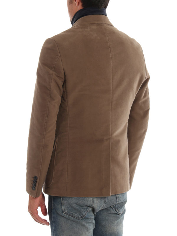 Double fustian jacket with removable vest shop online: FAY