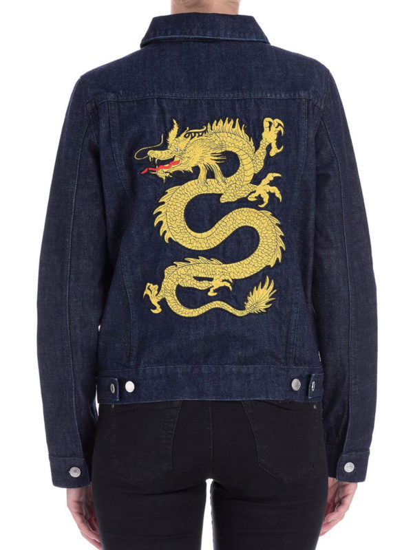 Dragon denim jacket shop online: KENZO