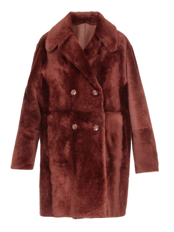 Drome: Fur & Shearling Coats - Reversible shearling fur coat