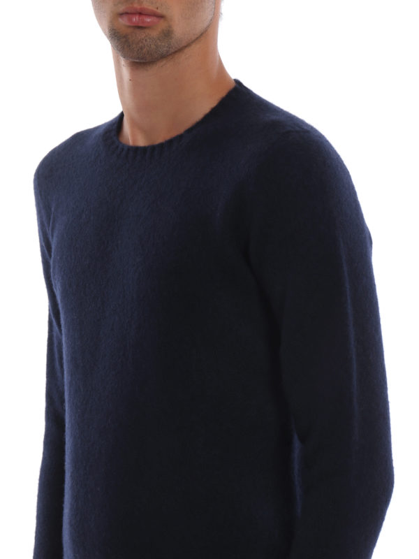 DRUMOHR buy online Girocollo blu in lambswool garzato