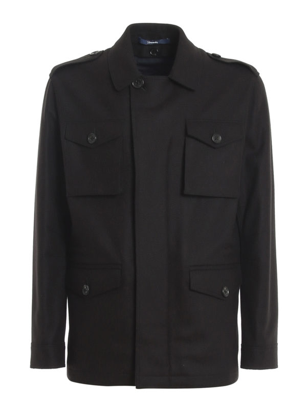 DRUMOHR: casual jackets - Cashmere wool blend field jacket