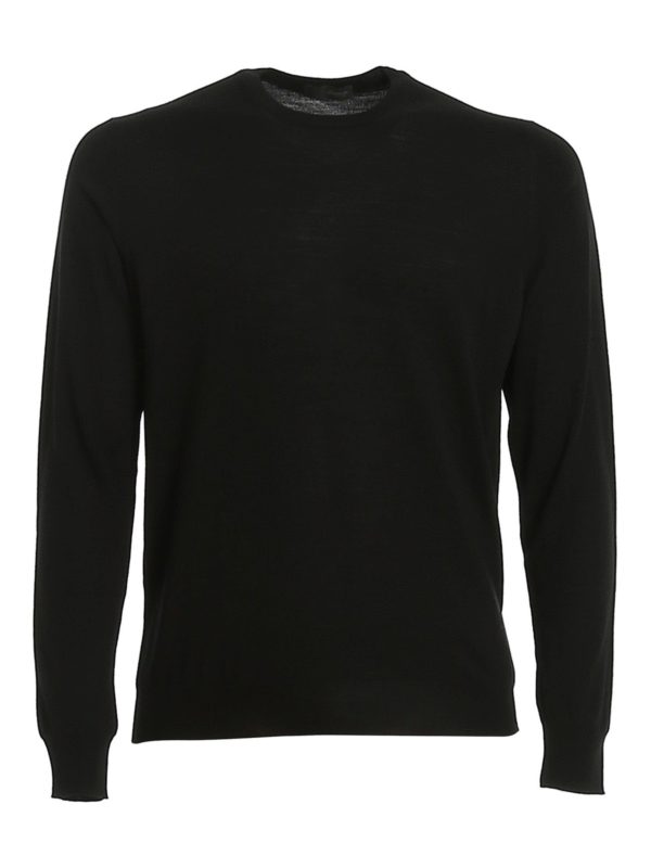 DRUMOHR: Suéteres con cuello pico - Suéter Cuello Redondo - Negro