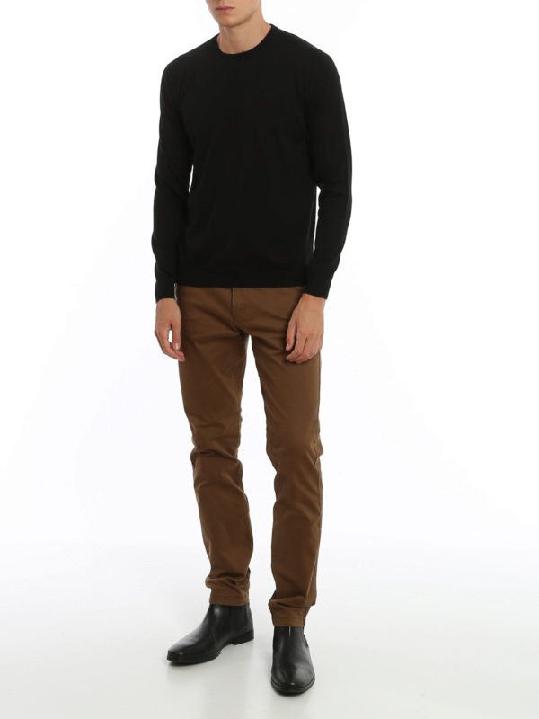 DRUMOHR: Suéteres con cuello pico online - Suéter Cuello Redondo - Negro