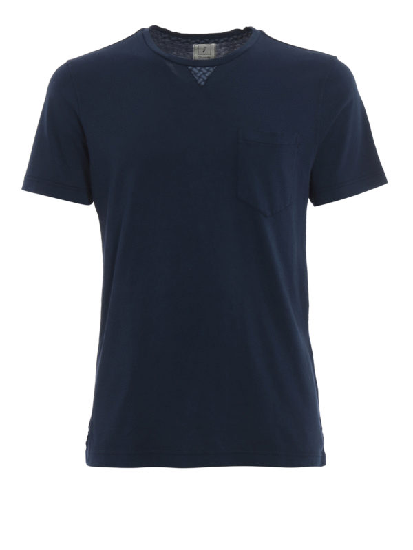 Drumohr Dark blue pure cotton T-shirt - Dark Blue | IJ303201795