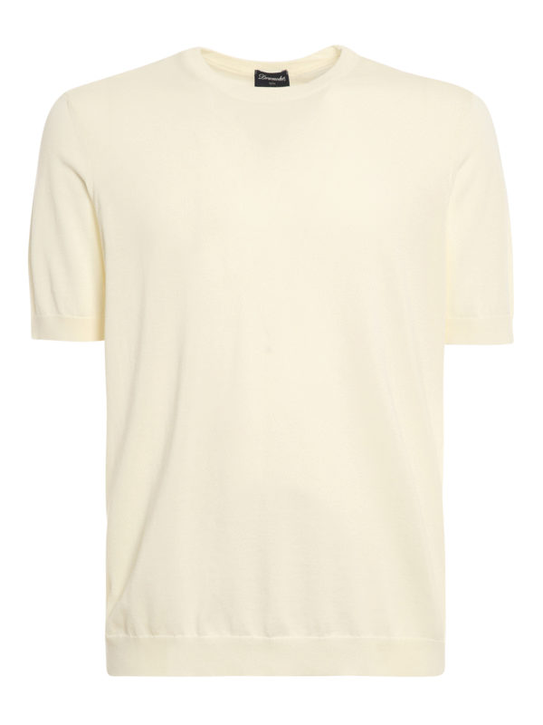 DRUMOHR: t-shirts - Knitted cotton T-shirt