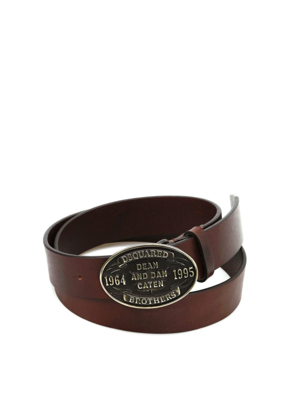 DSQUARED2: Cinturones - Cinturón Marrón Para Hombre