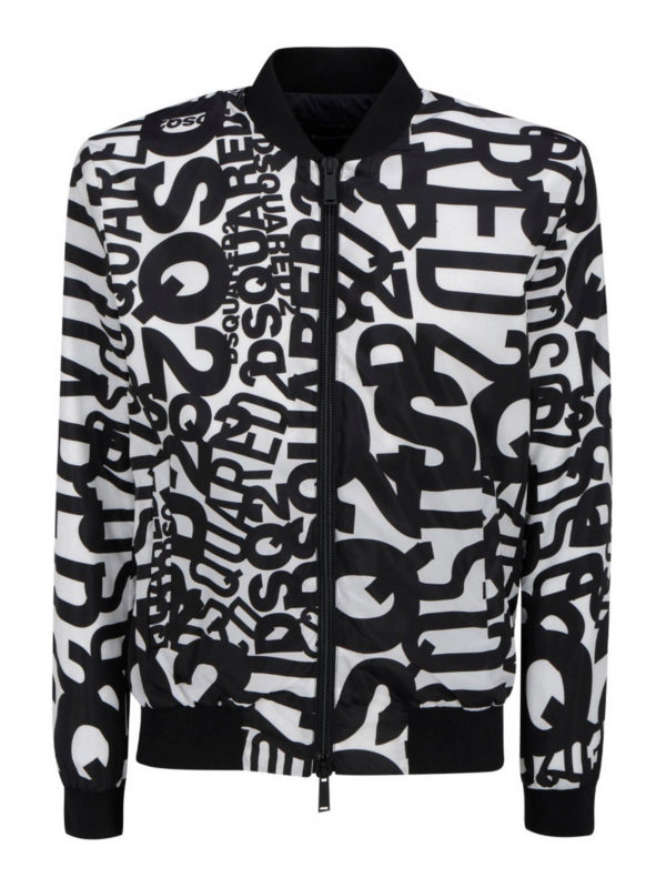 DSQUARED2: bombers - Logo print bomber jacket