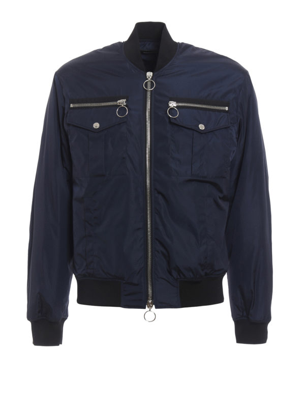 DSQUARED2: bombers - Zip detailed bomber jacket