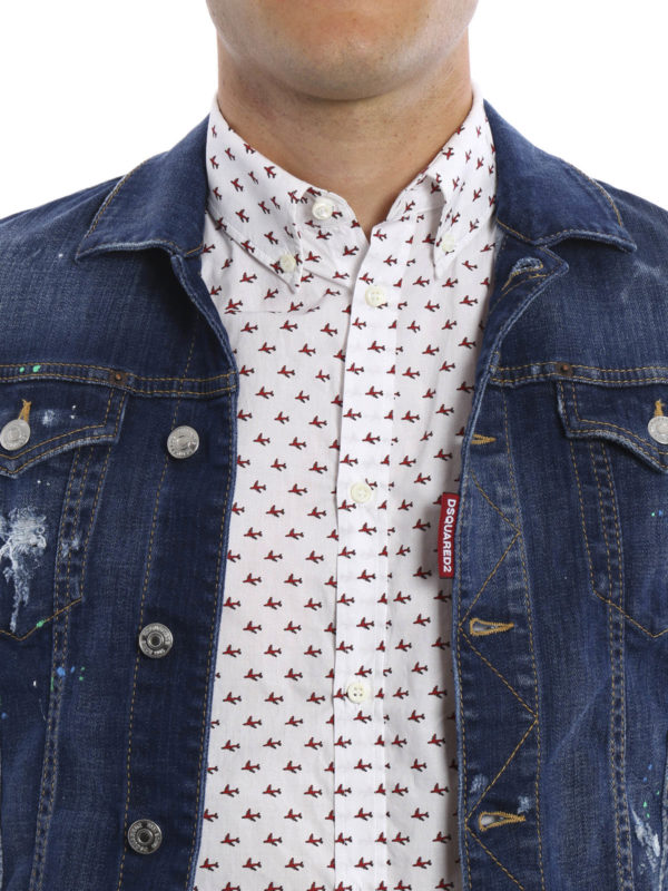 DSQUARED2 buy online Distressed denim jacket