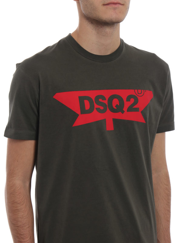 DSQUARED2 buy online DSQ2 print army green T-shirt