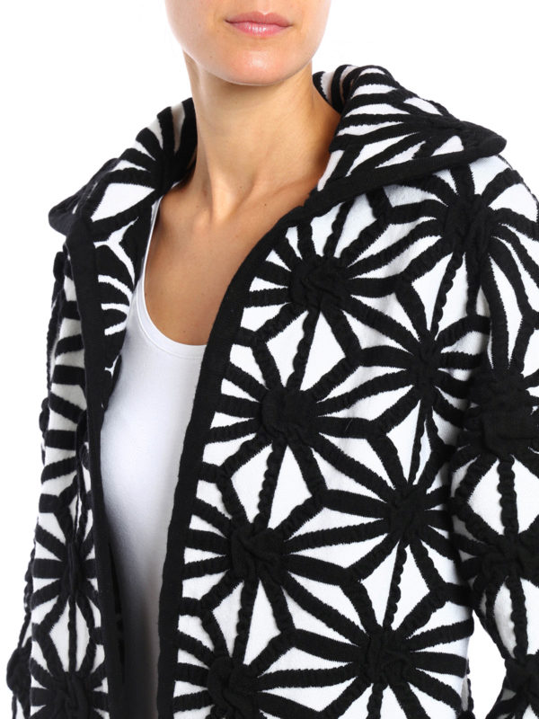 DSQUARED2 buy online Embossed jersey wool blend coat