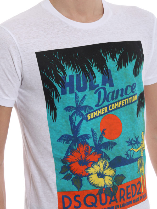 DSQUARED2 buy online Hula Dance white T-shirt