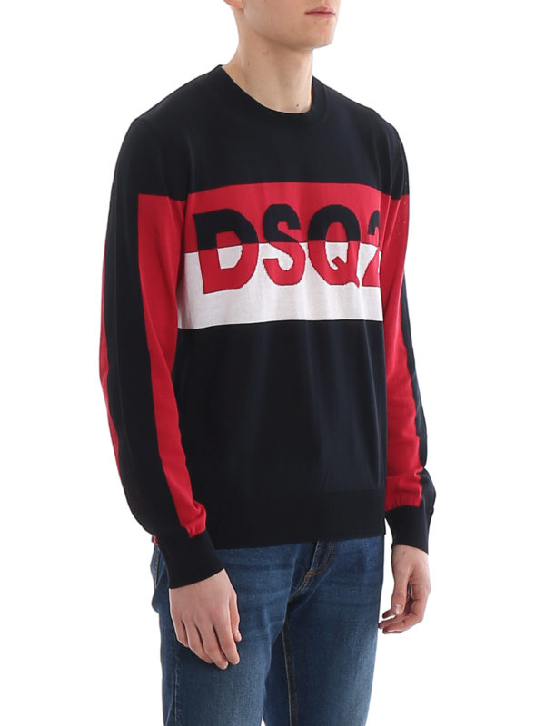 DSQUARED2 buy online クルーネック - ダークブルー