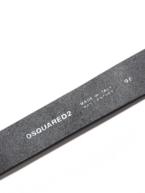 DSQUARED2 buy online Leather logo patch belt
