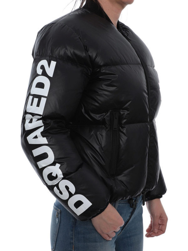 DSQUARED2 buy online Logo and maple leaf print puffer jacket