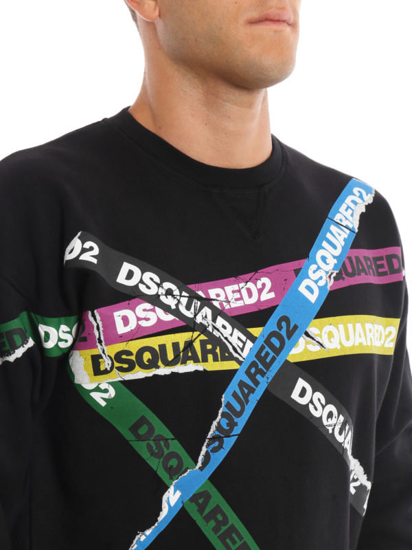 Dsquared2 logo tape print 2024 sweatshirt