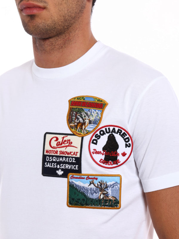 DSQUARED2 buy online Patch detailed cotton T-shirt