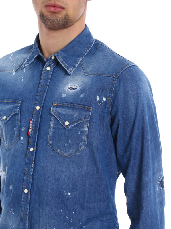 DSQUARED2 buy online Hemd - Jeansblau