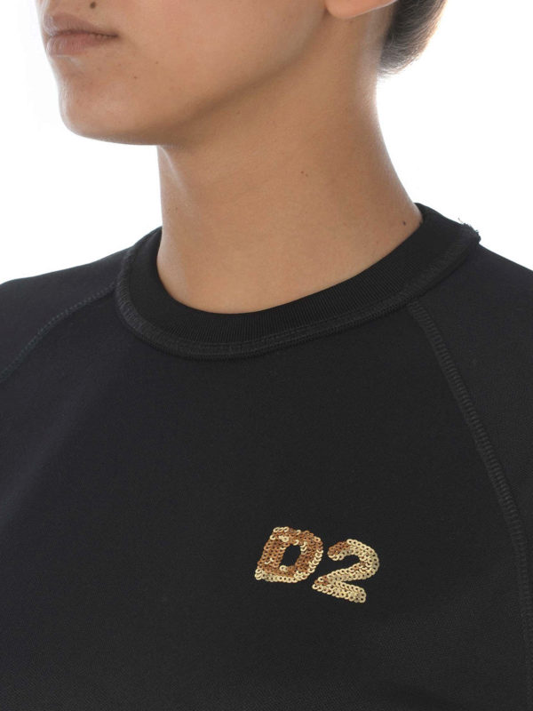 DSQUARED2 buy online Sequined D2 logo sweatshirt