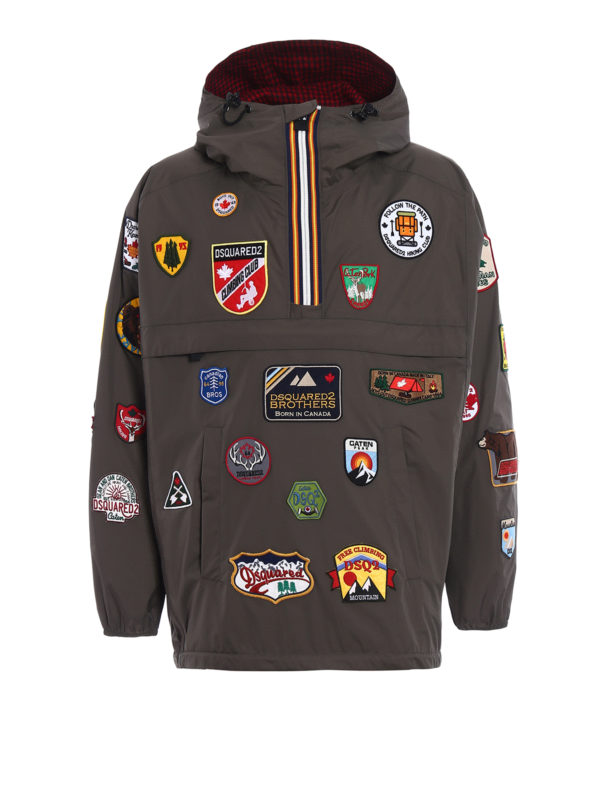 DSQUARED2: casual jackets - K-Way patch reversible windbreaker