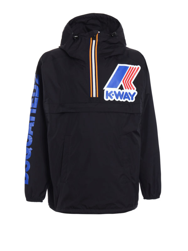 DSQUARED2: casual jackets - K-Way reversible windbreaker