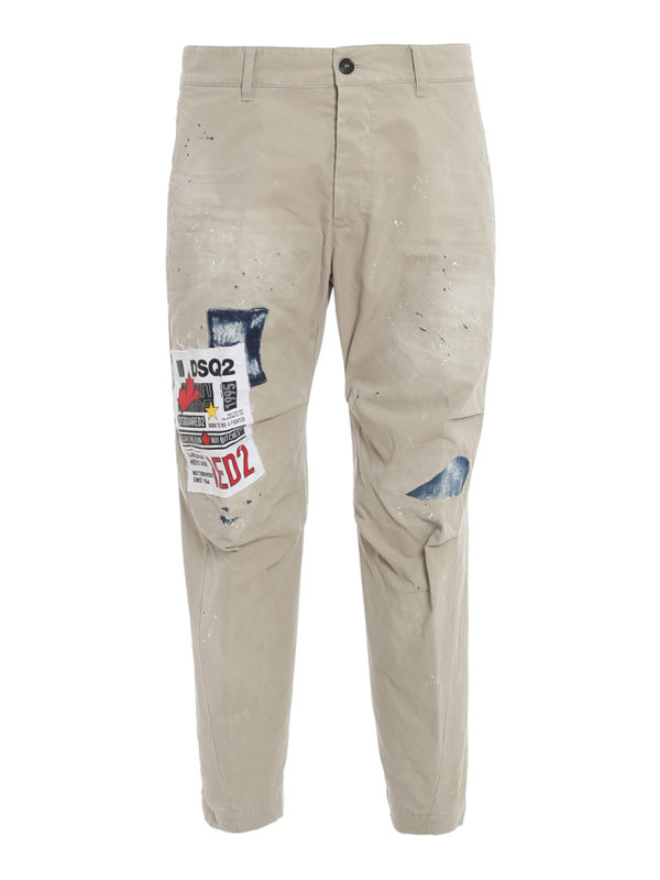 DSQUARED2: Pantalons casual - Skipper-Fit - Gris Clair