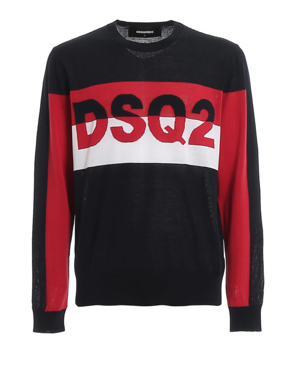 DSQUARED2: クルーネック - クルーネック - ダークブルー