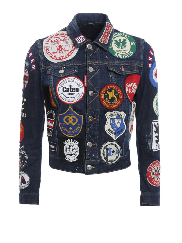 DSQUARED2: denim jacket - Denim jacket with patches