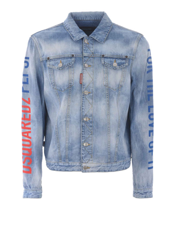 DSQUARED2: giacche denim - Giacca Dsquared2 X Pepsi in denim