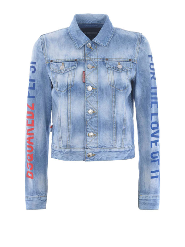 DSQUARED2: denim jacket - Pepsi cotton denim jacket