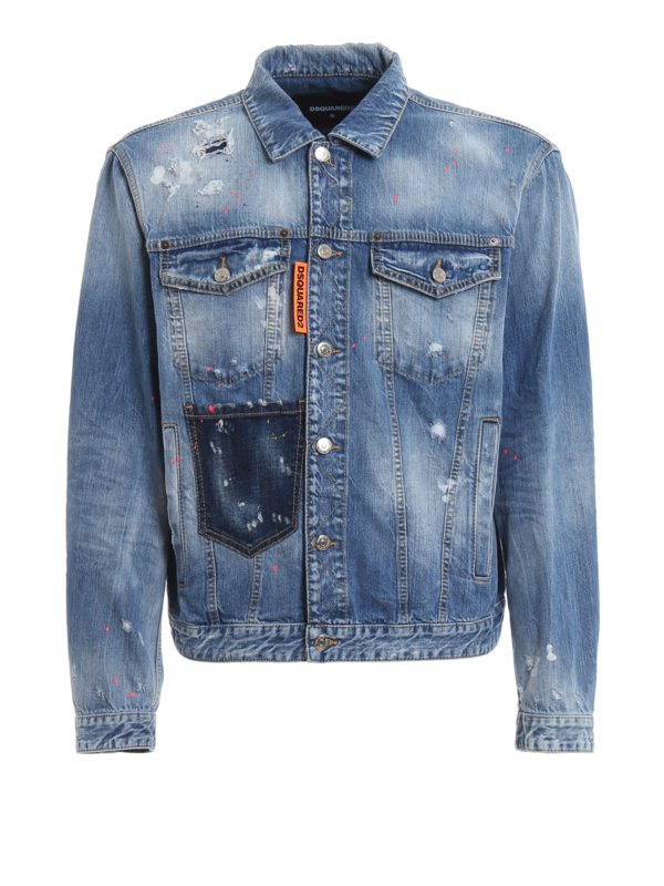DSQUARED2: denim jacket - Rave On denim oversized jacket
