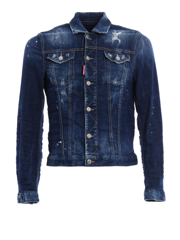DSQUARED2: Jeansjacken - Vintage denim jacket