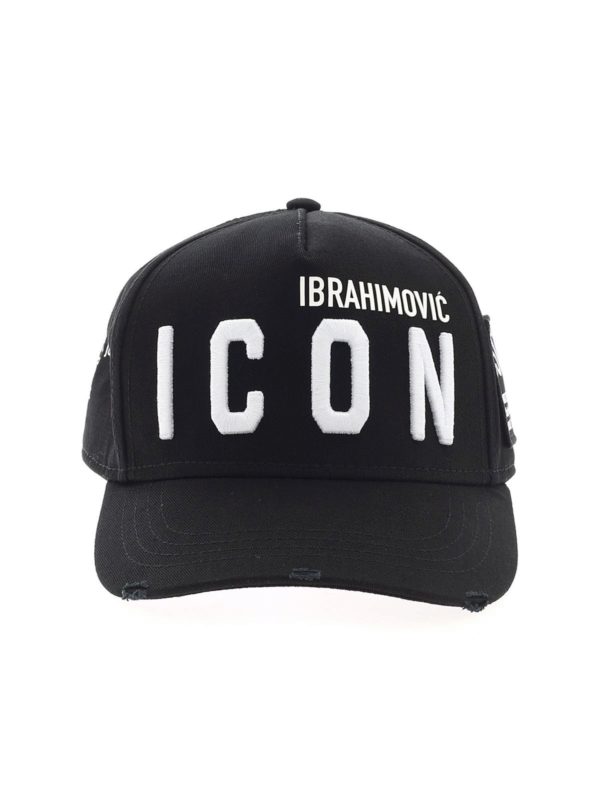 DSQUARED2: hats & caps - Icon black baseball hat