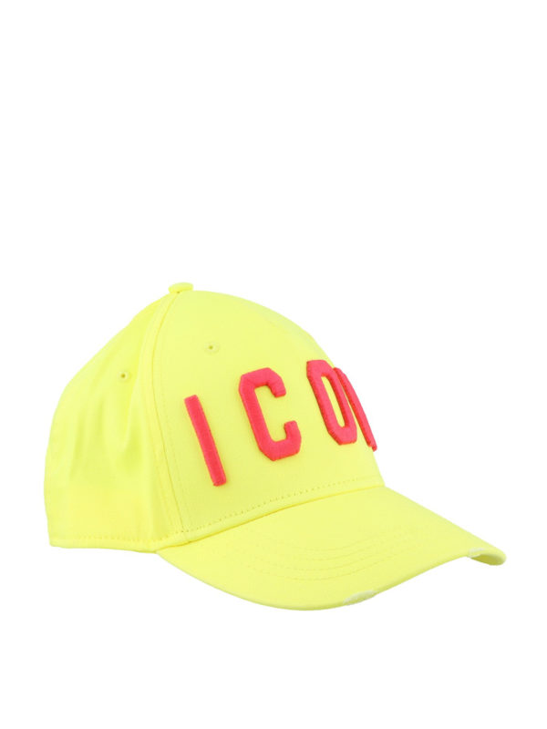 DSQUARED2: hats & caps - Icon yellow baseball cap