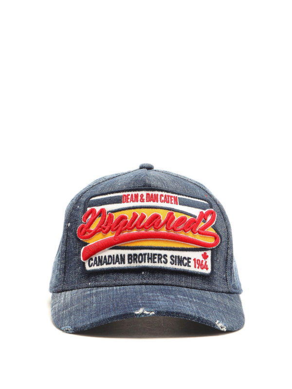 DSQUARED2: hats & caps - Logo patch baseball cap