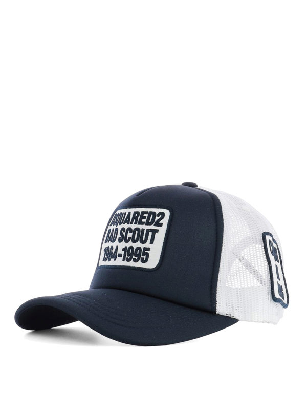 DSQUARED2: hats & caps - Two-tone logo patches baseball cap