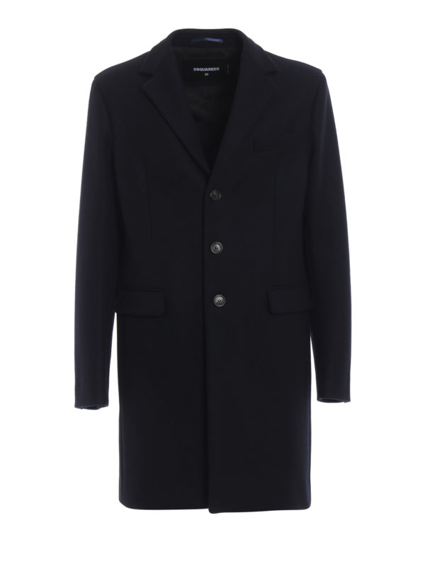 DSQUARED2: Manteaux au genou - Manteau - Bleu