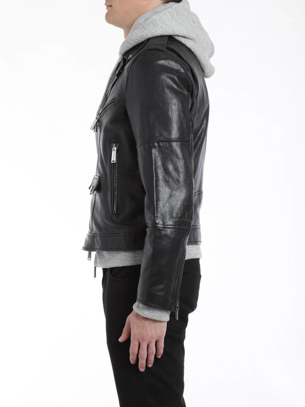 iKRIX DSQUARED2: Leather biker jacket