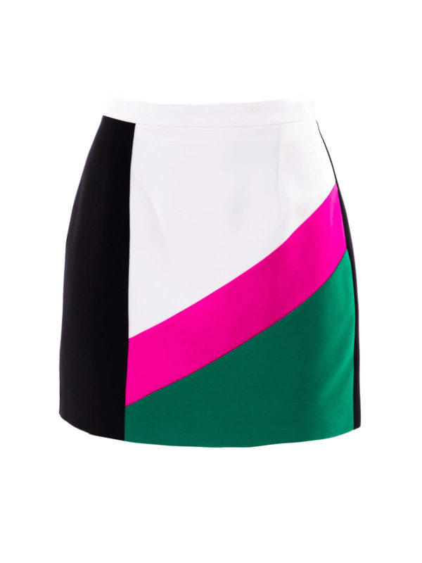 DSQUARED2: mini skirts - Colour block mini skirt