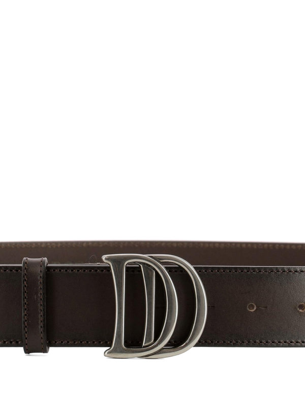 DSQUARED2: belts online - DD buckle brown leather belt