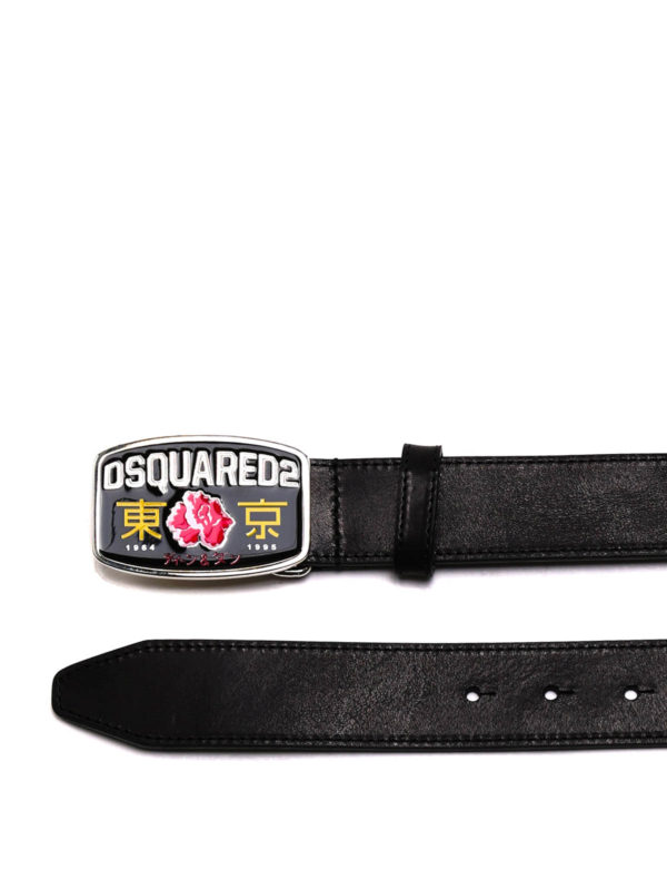 DSQUARED2: Cinturones online - Cinturón Negro Para Hombre