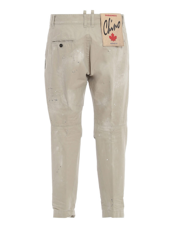 DSQUARED2: Pantalons casual online - Skipper-Fit - Gris Clair