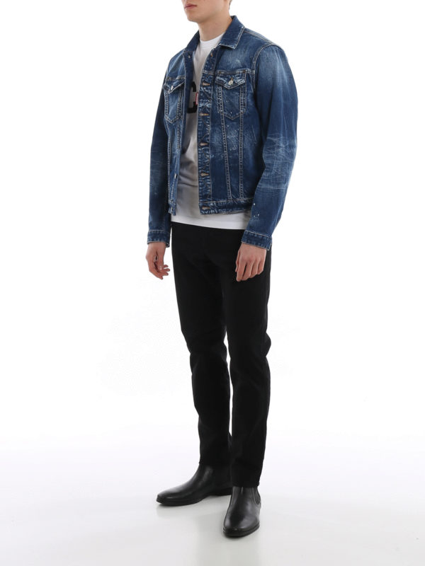 DSQUARED2: denim jacket online - Dan Jean jacket