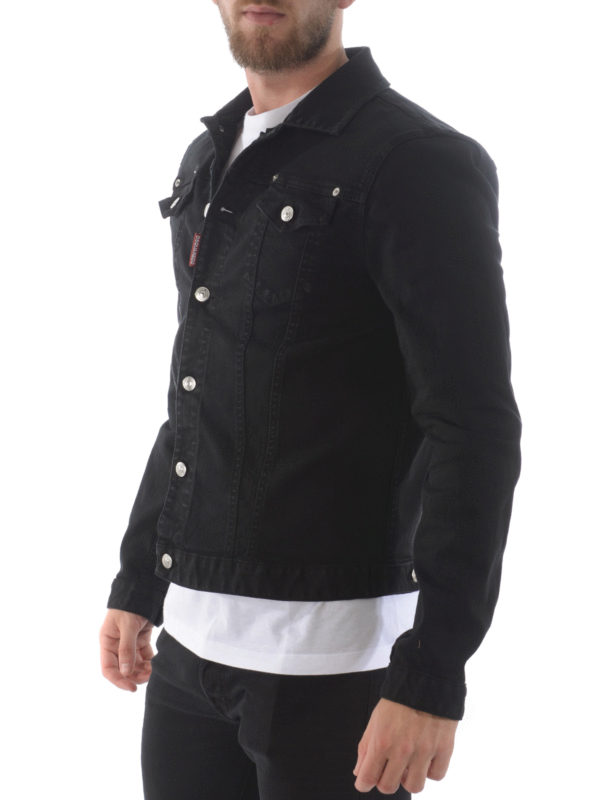 DSQUARED2: denim jacket online - Icon stretch denim jacket