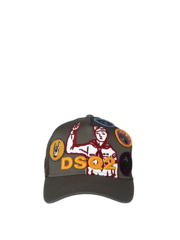DSQUARED2: cappelli online - Cappellino da baseball con patch