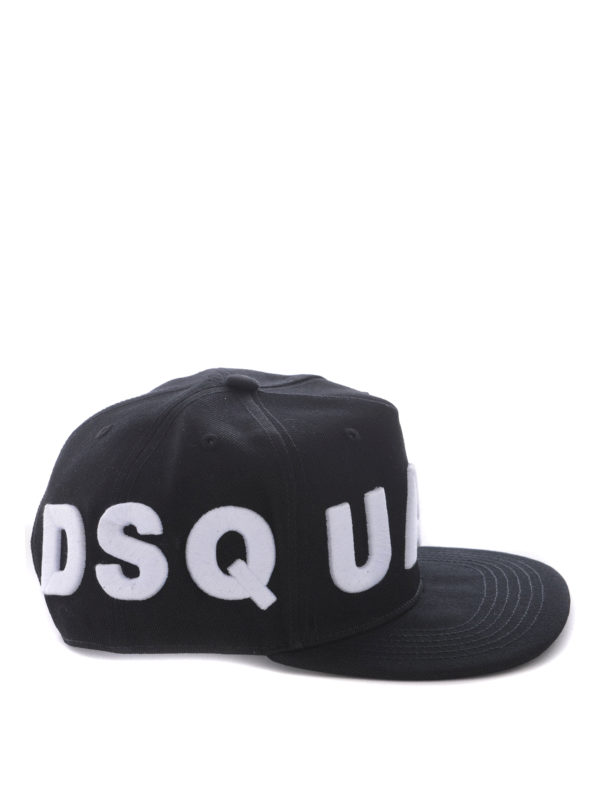 DSQUARED2: hats & caps online - D2 black baseball cap